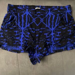 Black and blue shorts from Express